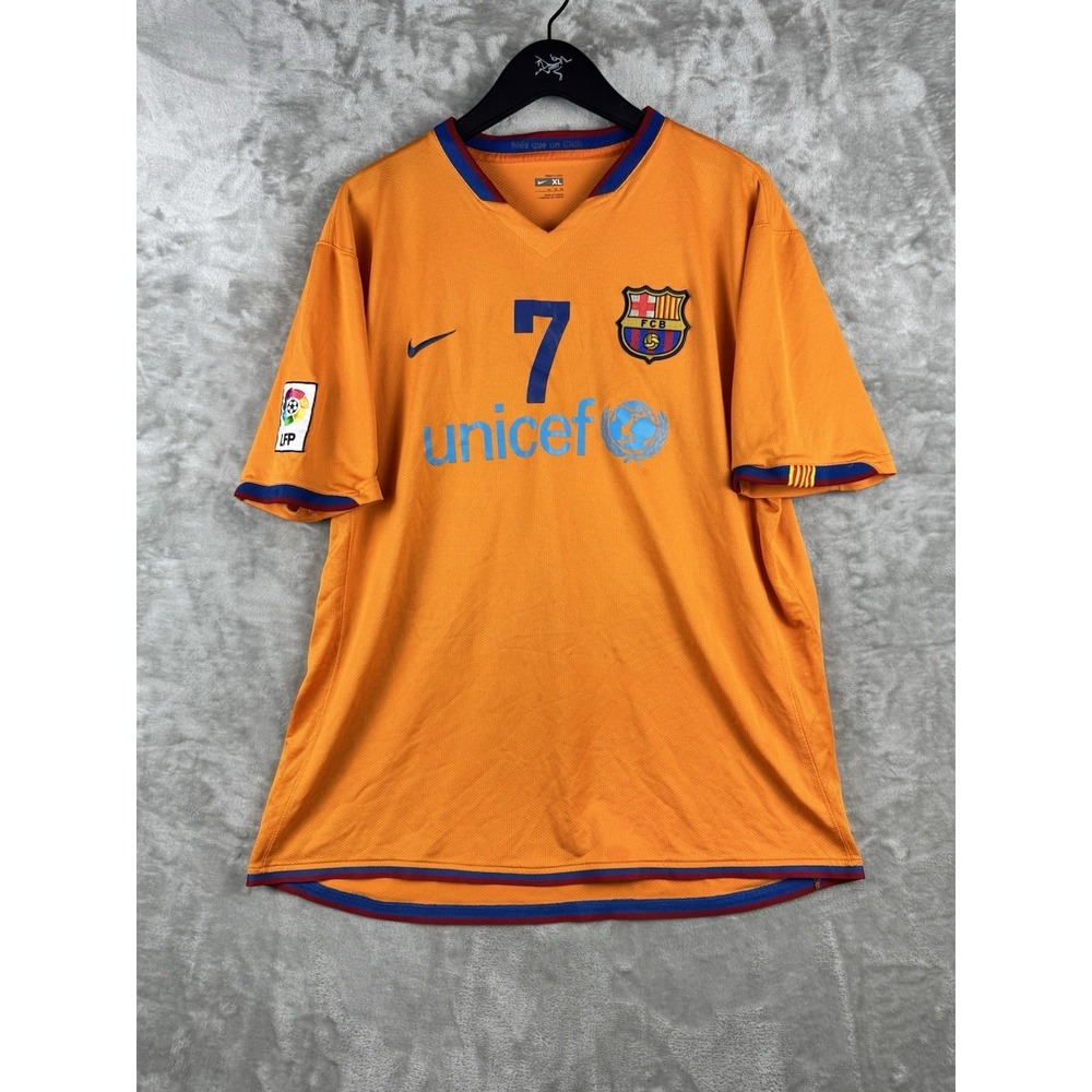 Vintage Nike Barcelona Football Soccer Jersey Mens XL 146982-819 Y2K Euro Futbol